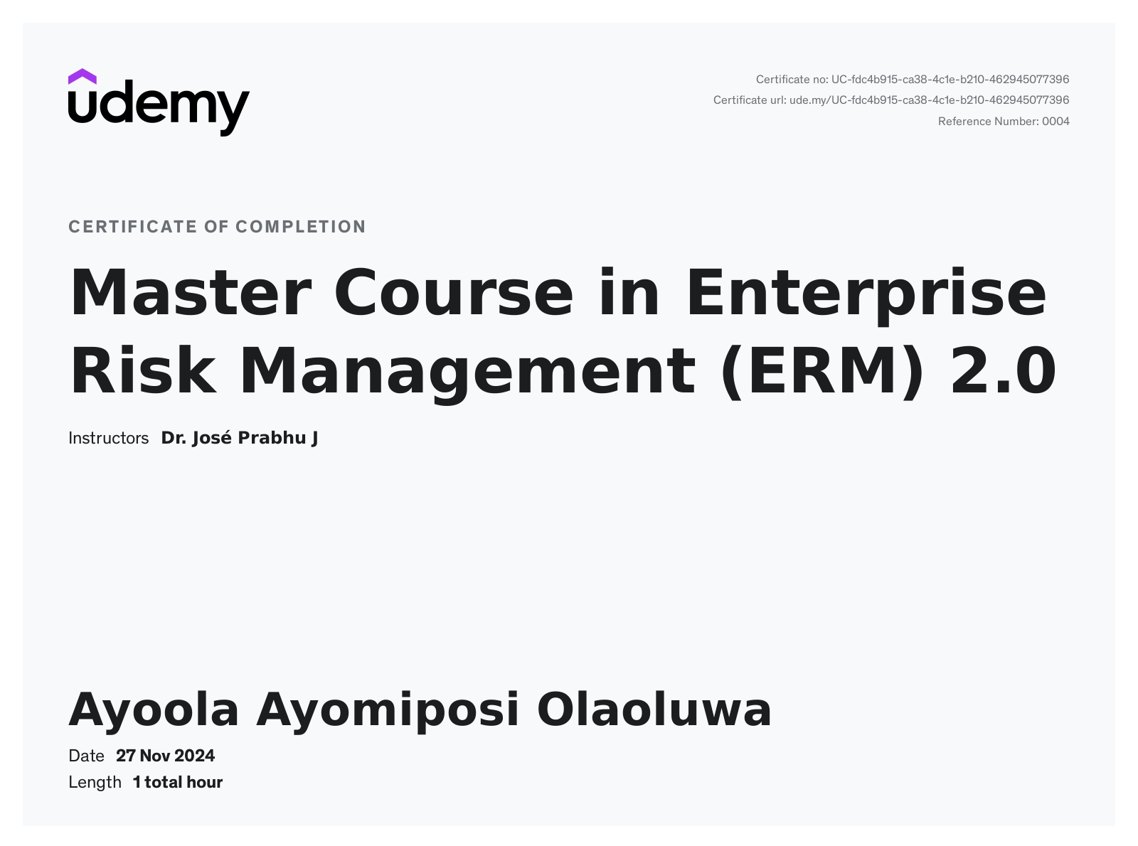 Enterprise Risk Management